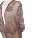 No Boundaries No‎ Boundaries Kimono Blush Pink 2XL Floral Eyelash Lace Romantic Crochet Y2K Photo 5