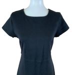 Everlane  Black Cotton Short Sleeve Dress M Minimalist Classic Everyday Photo 1