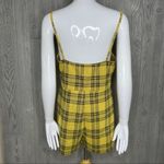 Popular 21  yellow plaid jumper / romper clueless style shorts romper extra large Photo 4