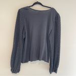 Madewell  Black Long Sleeve Eyelet Top Size XL Photo 7