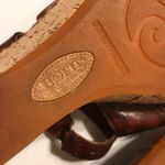 Brown handcrafted footwear wedge heeled sandal women fits size 8 Photo 5