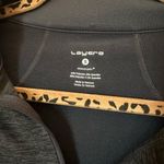 Layer 8 gray half zip ribbed athletic performance long sleeve activewear top Gray Photo 3