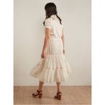 Carolina K Natalia Cotton Collared Shirt Dress Small White Photo 4