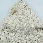 Kenji Natural Anthropologie Sweater Womens Medium Ivory Chunky Knit Pocket Hood White Photo 11