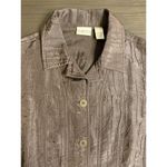 Chico's ‎ Jacket Women's Size 2/M Brown Iridescent Shimmer Sophisticate Crinkle Photo 3