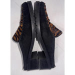 Stuart Weitzman 90s Y2K Vintage Block Heel Fur Zebra Chocolate Brown Mules Sz 8B Photo 7