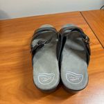 Dansko  Sela Patent Leather Slip On Sandal Heel Criss Cross Strappy Buckle Black Photo 1