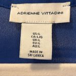 Adrienne Vittadini  Blue Relaxed Blouse with Mandarin Collar Size Large Photo 1