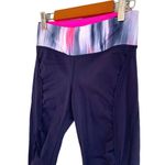 Lululemon 4 Run: Sun Sprinter Crop Leggings Mesh Sides Mirage Indigo Pow Pink Photo 3