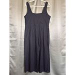 Banana Republic  Womens Linen Blend Wide-Leg Sleeveless Jumpsuit 12 Black New Photo 1