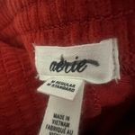 Aerie Groove On Rib Velour Flare Pants Size Medium In Red Orange Pull On Stretch Photo 2