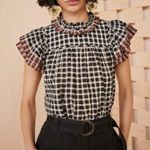 Ulla Johnson Arabel Flutter Sleeves Casual Top Size US 6 Eclipse Photo 9