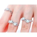 Boutique Three Stone Opal Ring | 925 Sterling Silver Photo 11