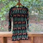 Pepaloves Women's Tiger Print Long Sleeve Mini Dress Size XS Black Photo 1