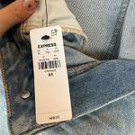 EXPRESS  Jeans High Waisted Light Wash 50/50 Rigid Stretch Ripped Wide Leg 10R Photo 8