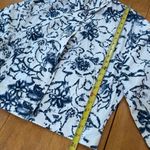 Bugatti Boho Chic Italian Crop Denim Bomber Jacket Navy Pockets Cotton, Size M White Size M Photo 10