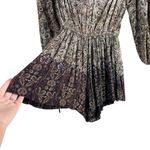 Free People  So Divine Off The Shoulder Romper in Brown Cream Paisley Print, XS‎ Photo 7