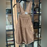 Princess Polly  overalls corduroy Kacey shortall romper brown chocolate ribbed Photo 1