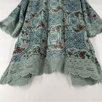 Mason & Belle  Chiffon Floral Lace Kimono‎ Cardigan Open Front Boho Feminine M Photo 10