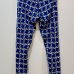 J. McLaughlin Women Libby Leggings Medium Acadia Blue Checkered Stretch Casual Photo 1