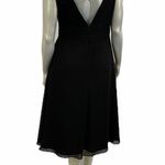 W•too W by WTOO Size 15 Black VNeck Evening Casual MIDI Sleeveless Silhouette Dress Photo 5