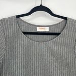 ReneeC Women's Gray Pinstripe Asymmetrical Hem Scoop Neck Bodycon Dress Size Size undefined Photo 5