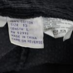 Jordache Vintage Asymmetrical Front Black Corduroy Pants Photo 3