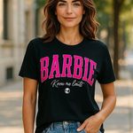 BARBIE Hot Pink & Black "Know No Limits" T Photo 0
