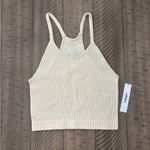 Ododos Cream Ribbed Tank Top Size XS Photo 0