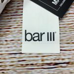 Bar III  Artisan Crochet Halter‎ Bikini Top White Nude Lined [Size XL] NWT Photo 2