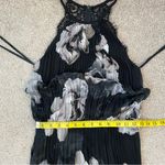 XScape  Pleated Floral Lace Back Maxi Dress Black 2‎ Photo 8