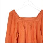 LC Lauren Conrad NWT LC square neck cotton gauzy lace trim 3/4 sleeve top blouse size medium NEW Photo 3