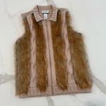 Vintage Randolph Duke Angora Hair/Faux Fur Cashmere Blend Knit Vest Womens Small Brown Photo 0
