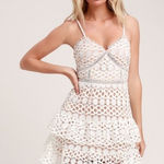 ✨HP✨Lace White and Nude Crochet Lace Mini Dress✨ White Size undefined Photo 0
