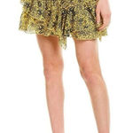 Derek Lam Derek‎ Lam 10 Crosby Tired Asymmetrical Floral Mini Skirt in Yellow Blue Size 4 Photo 0