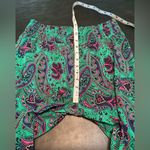 Aerie  Paisley Jogger style Pants in Green and Pink size M Photo 10