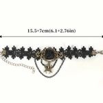 1pc Retro Style Gothic Black Rose Lace Tassel‎ Bracelet Spider Rose Bracelet Photo 7