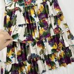 Xxi  VTG Pleated Tiered Y2K Barbiecore Mini Slip Dress Babydoll Floral USA Sz M Photo 5