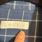 Lake Blue Plaid Button Down PJ Top Shirt Womens M Long Sleeve Lounge Sleep Size M Photo 7