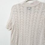 Torrid [] Cream Pointelle Open Knit Crew Neck Short Sleeve Pullover Sweater Sz 0X Photo 7