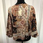 Boho B.O.C Collective Paisley Print Blouse With Tassel Tie Size Small NWT Size undefined Photo 7
