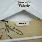 Adora Yellow Floral Sheer Ruffle Mixed Pattern Kimono Shawl Overlay Size Small Photo 7