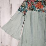 Tassels N Lace Green Sheer Floral Embroidered High Low Dress Women's Size Medium Photo 10