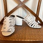 Rebecca Minkoff  white knotted strap block heel sandals 6 Photo 9