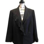Tahari Arthur Levine ASL Blazer Jacket Black 14W Chiffon NWT Formal Photo 0