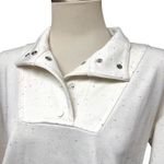 Talbots T by  Pullover Long Sleeve Cream Off White Multi Color Speckle Medium Photo 1