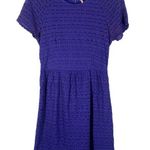 Free People  Blue Lace Short Sleeve Dress Women SZ 4 Photo 0