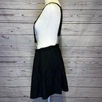 Hot Topic  Black Suspender Skater Skirt Size Medium with Front Zipper Photo 1