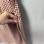 Levi's Womens Mini Dress Square Neck Cotton Pink Checkered Casual Size L Photo 3