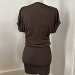 Black Halo  draped top fitted bottom mini dress. Silky feel. Very cute! Photo 2